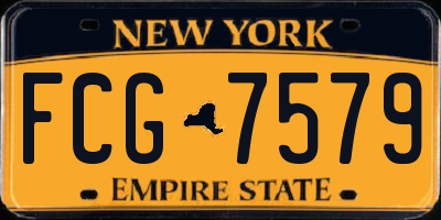 NY license plate FCG7579