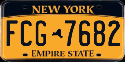 NY license plate FCG7682