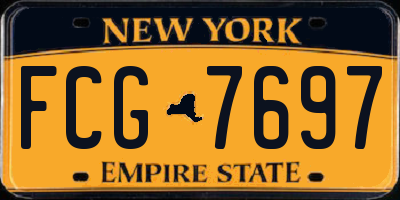NY license plate FCG7697
