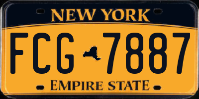NY license plate FCG7887