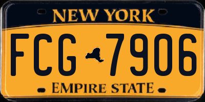 NY license plate FCG7906