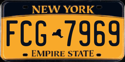 NY license plate FCG7969