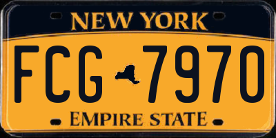 NY license plate FCG7970