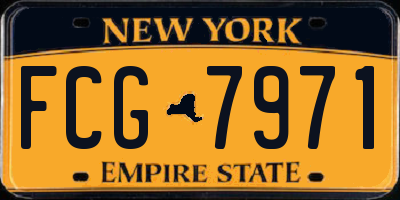 NY license plate FCG7971