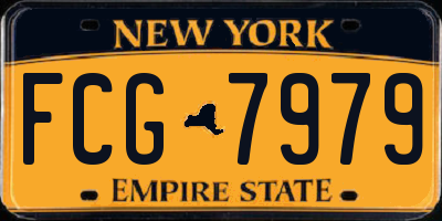 NY license plate FCG7979