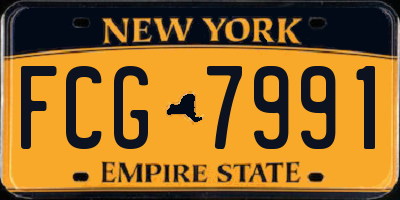 NY license plate FCG7991