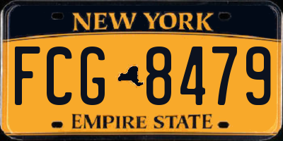 NY license plate FCG8479