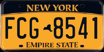 NY license plate FCG8541