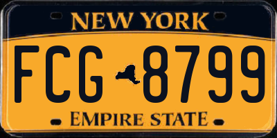 NY license plate FCG8799