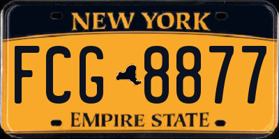 NY license plate FCG8877