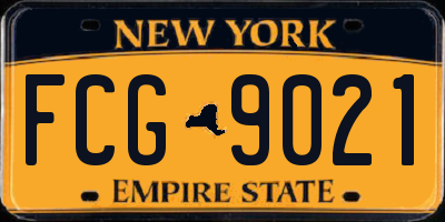 NY license plate FCG9021
