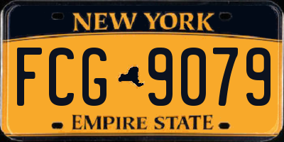NY license plate FCG9079