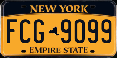 NY license plate FCG9099