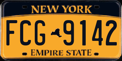 NY license plate FCG9142