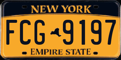 NY license plate FCG9197