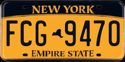 NY license plate FCG9470