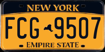 NY license plate FCG9507
