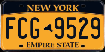 NY license plate FCG9529