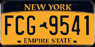 NY license plate FCG9541