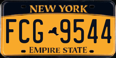 NY license plate FCG9544