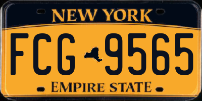 NY license plate FCG9565