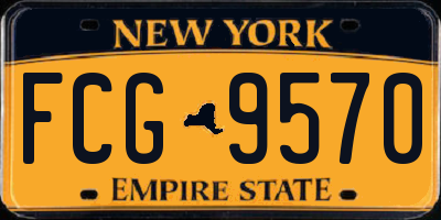 NY license plate FCG9570