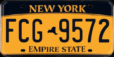 NY license plate FCG9572
