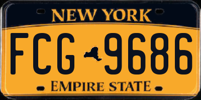 NY license plate FCG9686