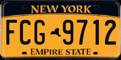 NY license plate FCG9712