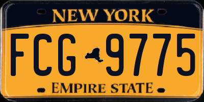 NY license plate FCG9775
