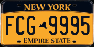 NY license plate FCG9995