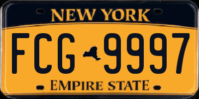 NY license plate FCG9997