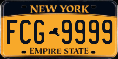 NY license plate FCG9999