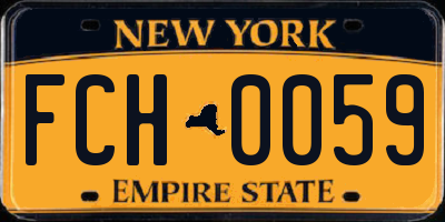 NY license plate FCH0059