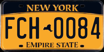 NY license plate FCH0084