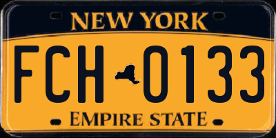 NY license plate FCH0133