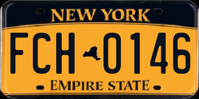 NY license plate FCH0146