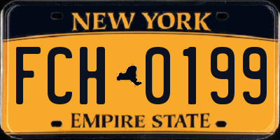 NY license plate FCH0199