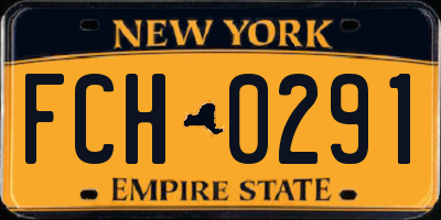 NY license plate FCH0291