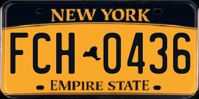 NY license plate FCH0436