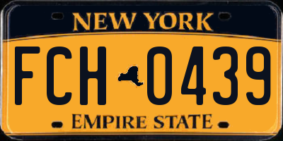 NY license plate FCH0439