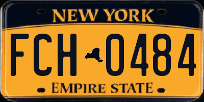 NY license plate FCH0484