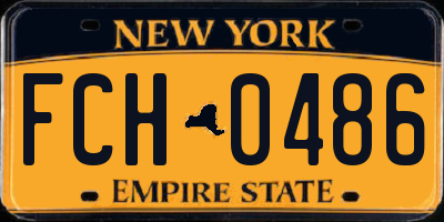 NY license plate FCH0486