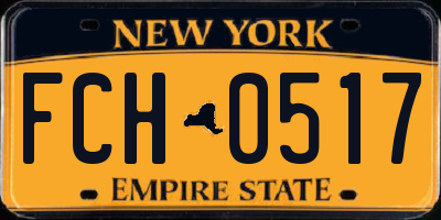 NY license plate FCH0517
