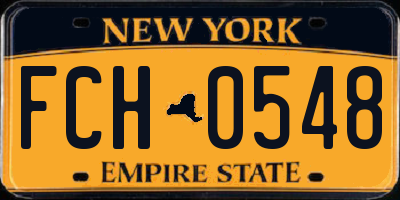 NY license plate FCH0548