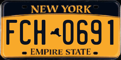NY license plate FCH0691