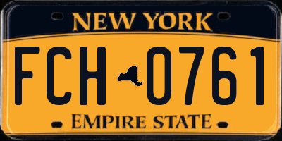 NY license plate FCH0761