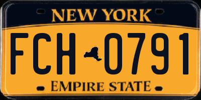 NY license plate FCH0791
