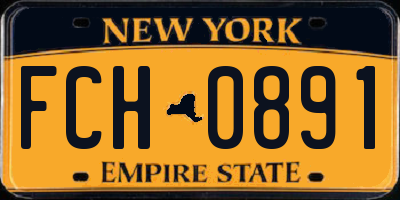 NY license plate FCH0891