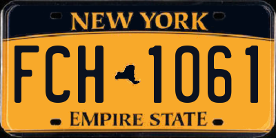 NY license plate FCH1061
